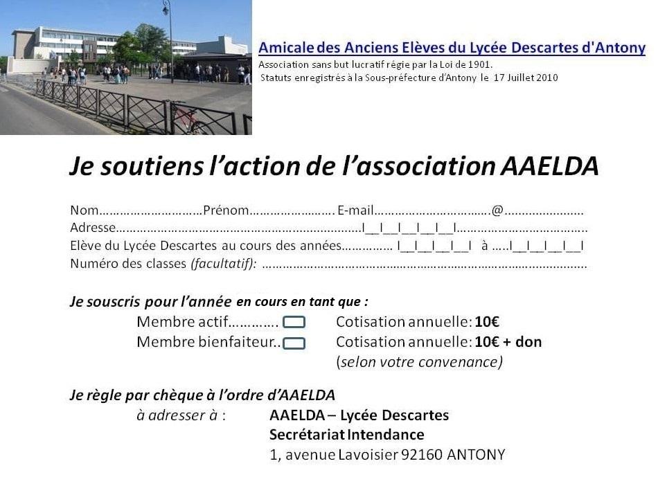 Bulletin adhesion toutes annees